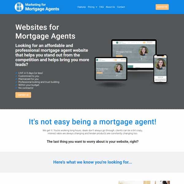 Marketing For Mortgage Agents website screenshot